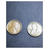 (2) 1909 VDB US cents no mint ( Philadelphia)