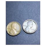 (2) 1909 VDB US cents no mint ( Philadelphia)