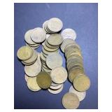 (50) 1947 S  full roll US cents