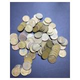 (100) 1948 S 2 FULL rolls US cents pictures are