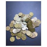 (100) 1945 D 2 FULL rolls US cents