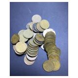 (50) 1944 P full roll US cents