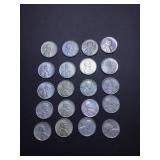 (20)  1943 better grade mixed mint US cents