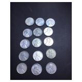 (15) 1943 better grade mixed mint US cents