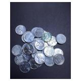 (30) 1943 steel US cents mixed mint & condition