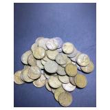 1930 - 1939 FULL roll mixed year & mint U.S Cent