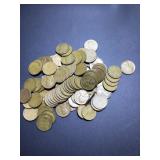 (100) 1948 D 2 FULL roll US cents