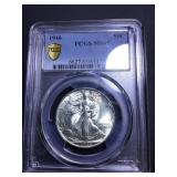 1946 Walking Liberty MS 65 US half dollar