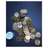(50) 1940s / 1950s full roll better grade US