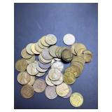 (50) 1949 D full roll US cents