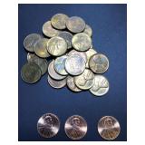 (30) better grade mixed date wheat cents - 3 non