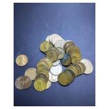 (50) 1929 no mint mark full roll US cents