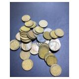 1917  no mint mark FULL roll (50) US cents