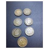 (7) 1880 - 1909 Indian Head Cents