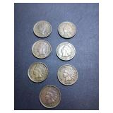 (7) 1880 - 1909 Indian Head Cents