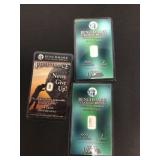 (2) 2 grain silver - (1) 1/4 grain gold Benchmark