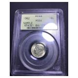 1962 US dime MS 64 PCGS early years grading