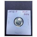 1975 P US dime mint state