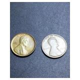 (2) 1909 VDB US cents no mint ( Philadelphia)