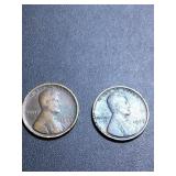 (2) 1909 VDB US cents no mint ( Philadelphia)