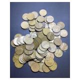 (100) 1947 D 2 FULL rolls US cents