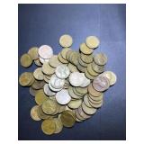 (100) 1940 D 2 FULL rolls US cents