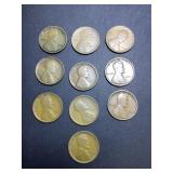 (10) 1909 US cents not vdb no mint variety of