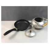 vintage aluminum teapot And cooking pan