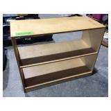 Two shelf wood bookshelf