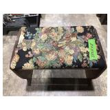 vintage floral tapestry footstool