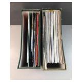 2 office boxes with magazines, books and maps