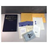 Civil war battle flags, six illinois civil war