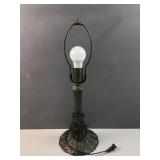 vintage-style Tiffany table lamp base leaf design