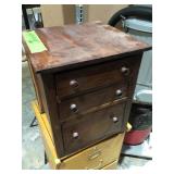 Solid mahogany table and contents been nail