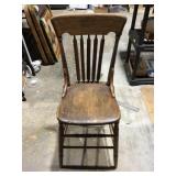 Wooden tall kitchen chair
