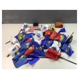 Small flags and wood holders