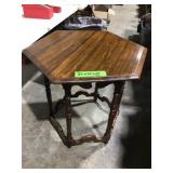 Wood hexagon table