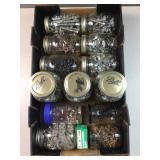 Nails, screws, and others in ball mason jars