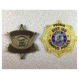 Peoria County Jr Deputy plastic badge & D 150 PD