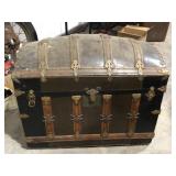 Antique dome top trunk and contents