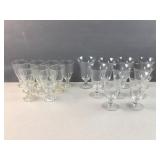 2 sets of 9 glasses