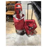 2 Red travel bags