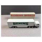 Winross diecast 1981 white Bekins tractor trailer