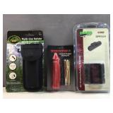 Holster, universal gun cleaning kit, and a 45