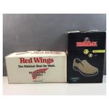 Red wings black work shoes and Brahma steel toe