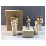 (5) willow tree figurines one with box
