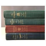 set of four vintage hardcover books from the