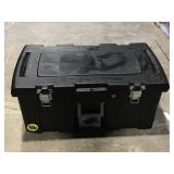 Sterilite black storage bin wheels, handles, and