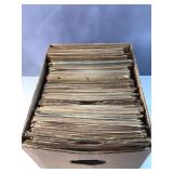 Box lot of vintage record paper sleeves