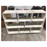 Large wooden white painted storage cabinet